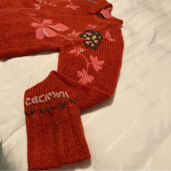 Catimini Girls Wool Blend Zip Front Cardigan Sweater Size 12 - Picture 5 of 8